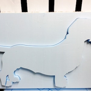 Concrete casting mould wire-haired dachshund approx. 43 x 25 cm