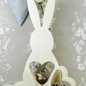 X-fold concrete casting mould "Rabbit with heart" 20 cm