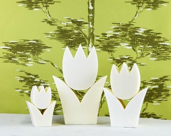 X-fold concrete casting mould &quot;Tulip and leaf&quot;