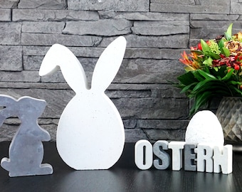 X-fold concrete mold Easter egg with ears 20 x 13