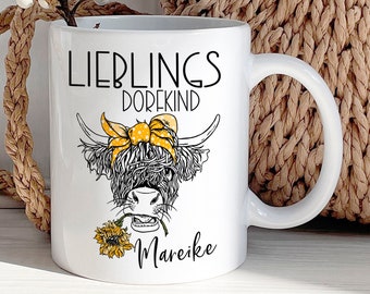 Tasse Dorfkind personalisiert - Geschenk Taufe Geburtstag Ostern Weihnachten - Geschenk für Landmenschen