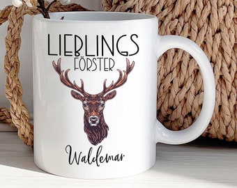 Tasse Förster personalisiert - Geschenk Ostern Geburtstag Weihnachten - Geschenk Förster - Geschenkidee Forstwirt