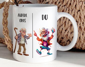 Lustige Tasse für Opa - Geschenkidee Großvater - Ostergeschenk - Geburtstagsgeschenk - Geschenk Vatertag Geburtstag