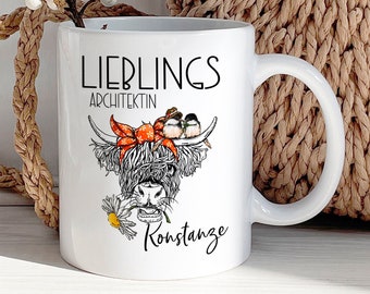 Tasse Architektin personalisiert - Geschenk Geburtstag Ostern Weihnachten - Geschenk für Architektinnen