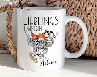 Tasse Trainerin personalisiert - Geschenk Geburtstag Ostern Weihnachten - Geschenk Trainerin Sportverein - Mannschaftstrainerin