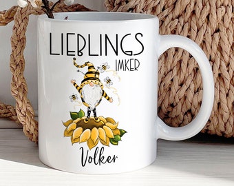 Tasse Imker personalisiert - Geschenk Ostern Geburtstag Weihnachten - Geschenk Bienenzüchter - Geschenkidee Honig Imker