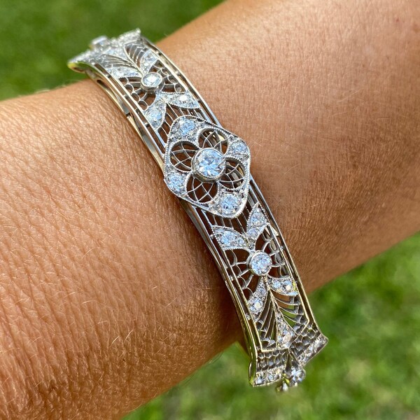 Art Deco Bangle Etsy