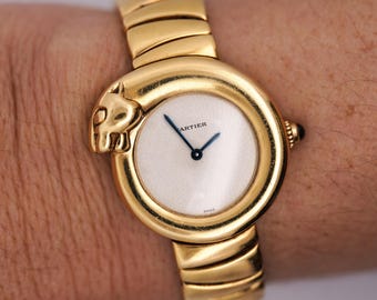 Cartier 1925 Quartz Watch 18K Gold Ref. 2325 28mm Case Silver Dial Women Watch Quartz Movement 101 Grams