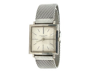 Antico Audemars Piguet 21650 quadrante quadrato 25 mm in oro bianco 18 carati, orologio Audemars Piguet vintage ultra sottile a forma quadrata unisex