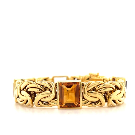 Byzantine Style 18k Gold Vintage Bracelet Multi G… - image 6