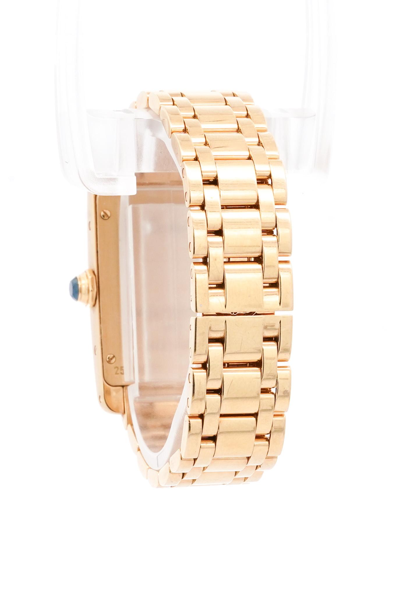 Vintage Cartier 20mm Tank Americaine 18k Yellow Gold Ladies