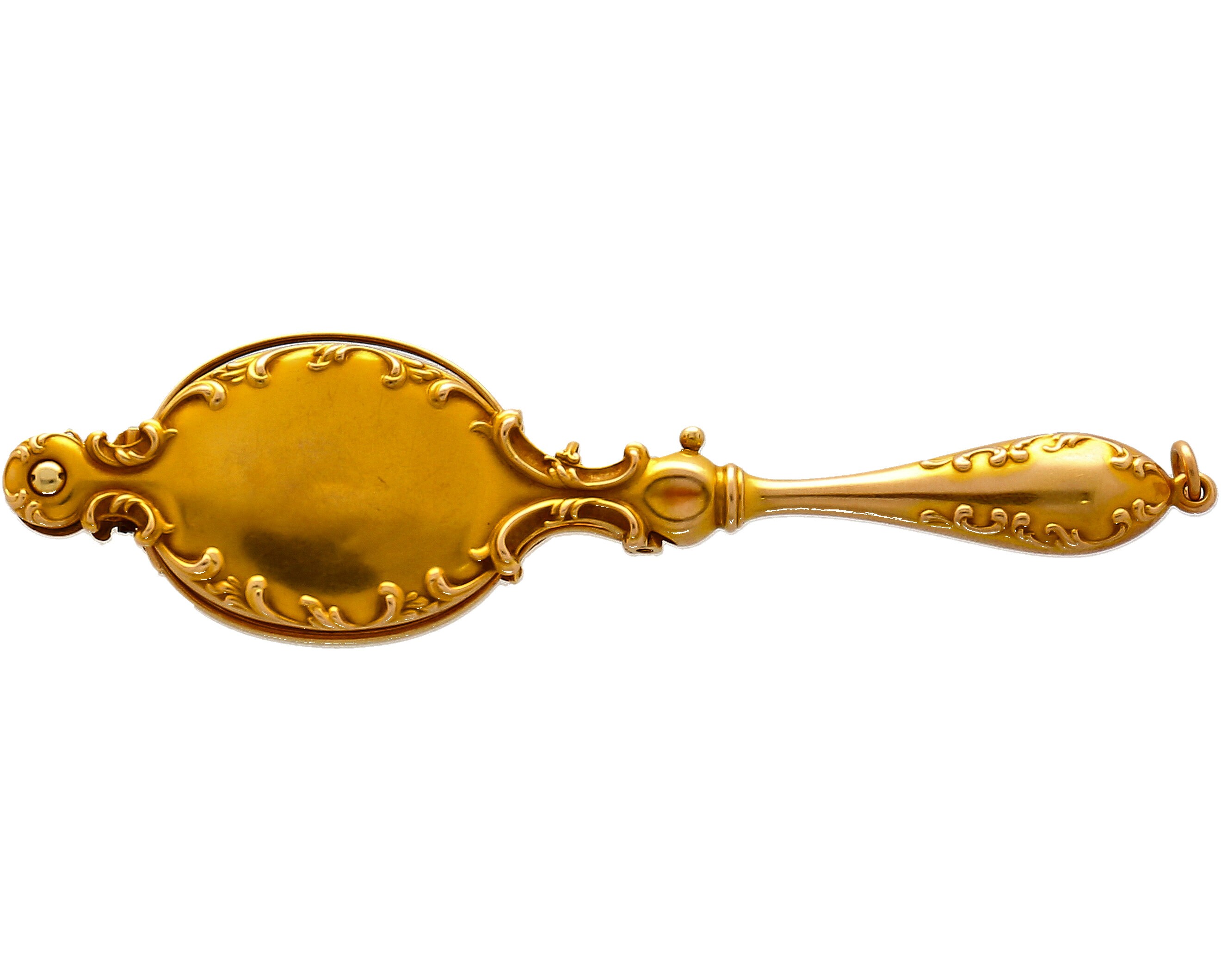 Vintage Retro Era Lorgnette Glasses With 14K Yellow Gold