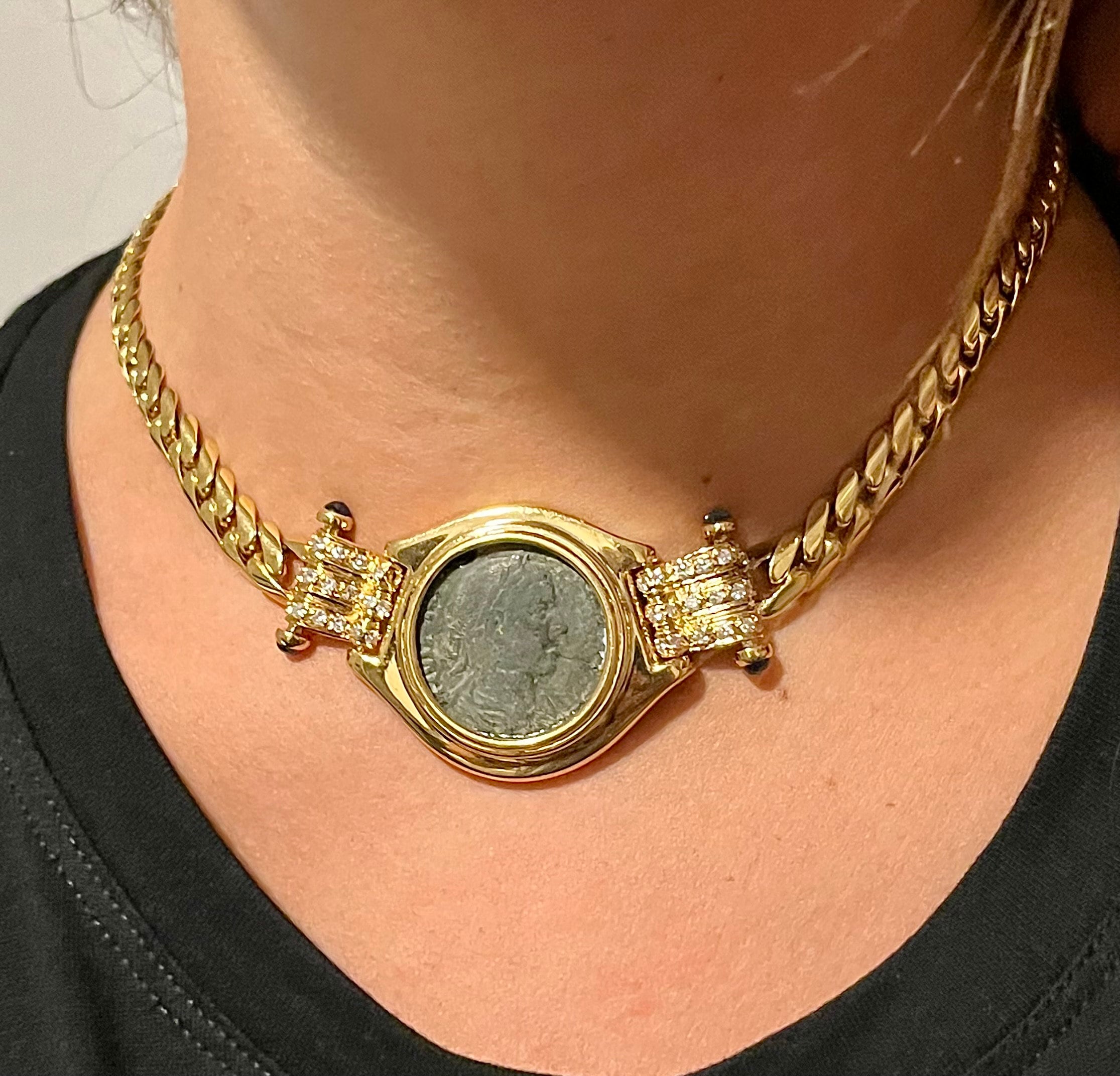 Collana girocollo con catena a maglie Boho in oro e argento