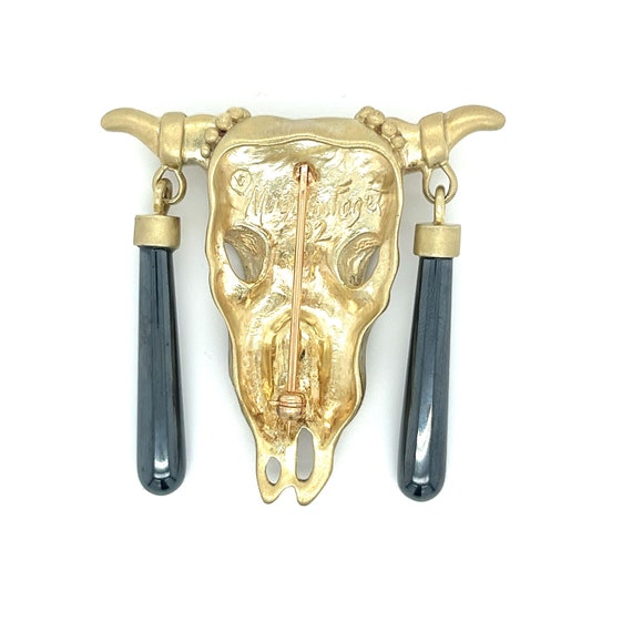 14K Yellow Gold "MIGNON FAGET" signed Dead Bull B… - image 3