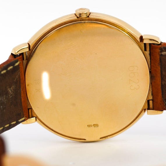 Vintage Rolex Cellini 37mm Dial Ref 6623 18K Yellow Gold and