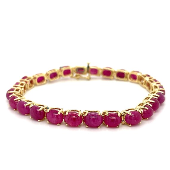 Buy Circa 1930' 14K Solid Yellow Gold With Old Mine Cut Diamond and Ruby  Bangle Bracelet Online in India - Etsy