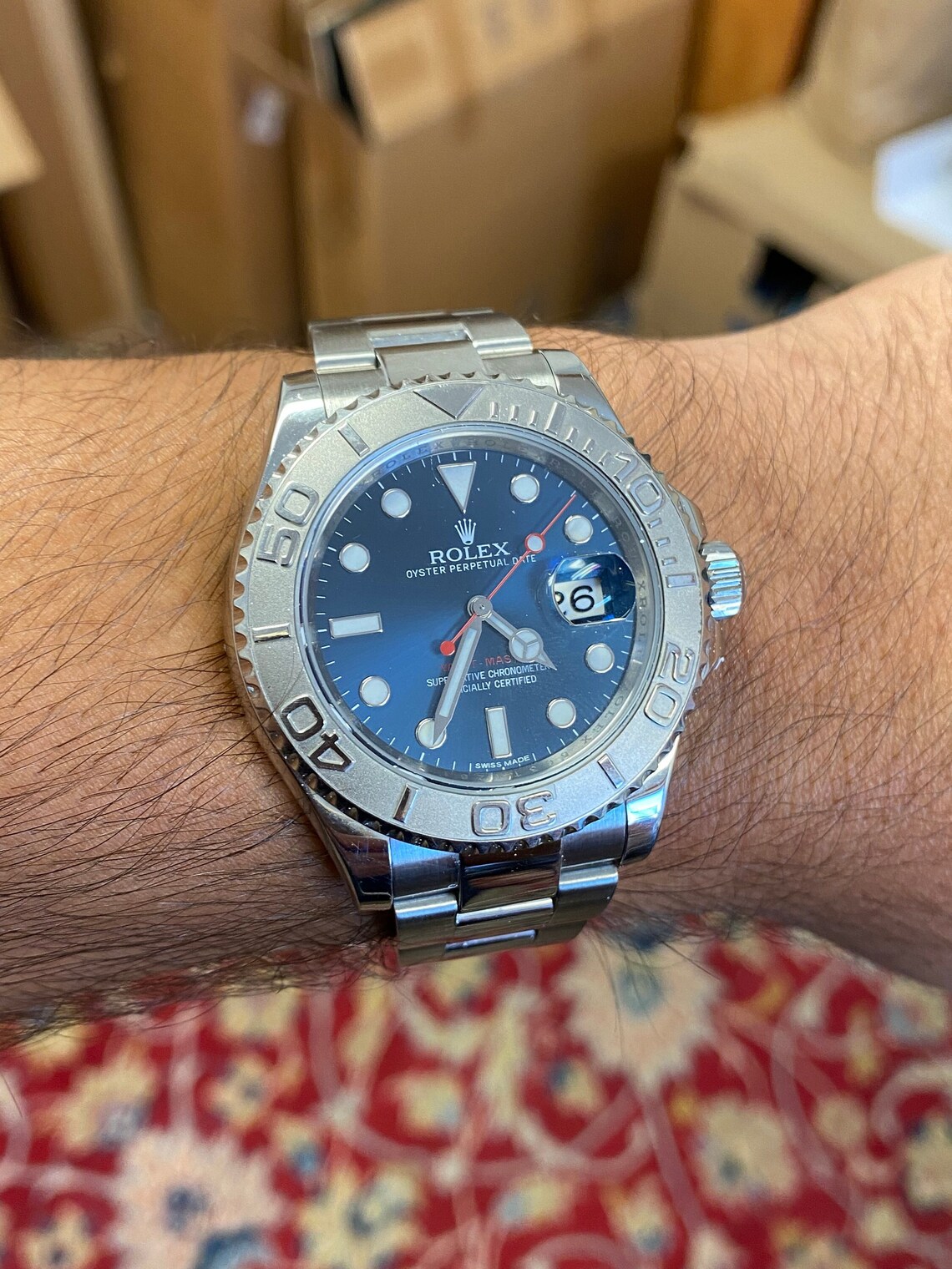 rolex yacht master blue face