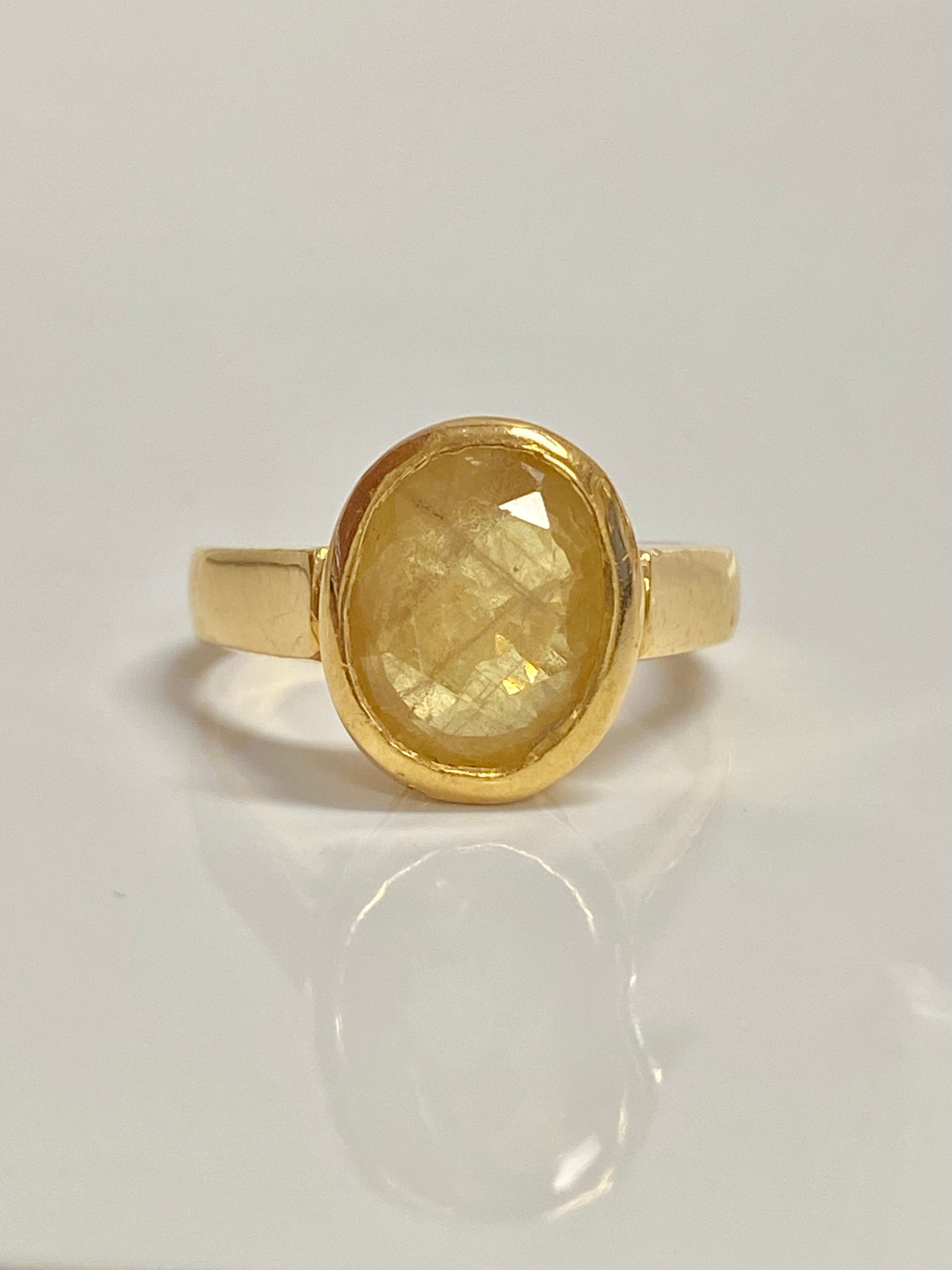 vintage yellow sapphire ring