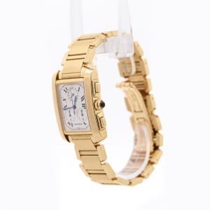 Cartier Tank Française 1830 Chronograph 18k Gold Watch
