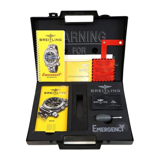 Breitling Emergency Reference E56321 Titanium Bla… - image 8