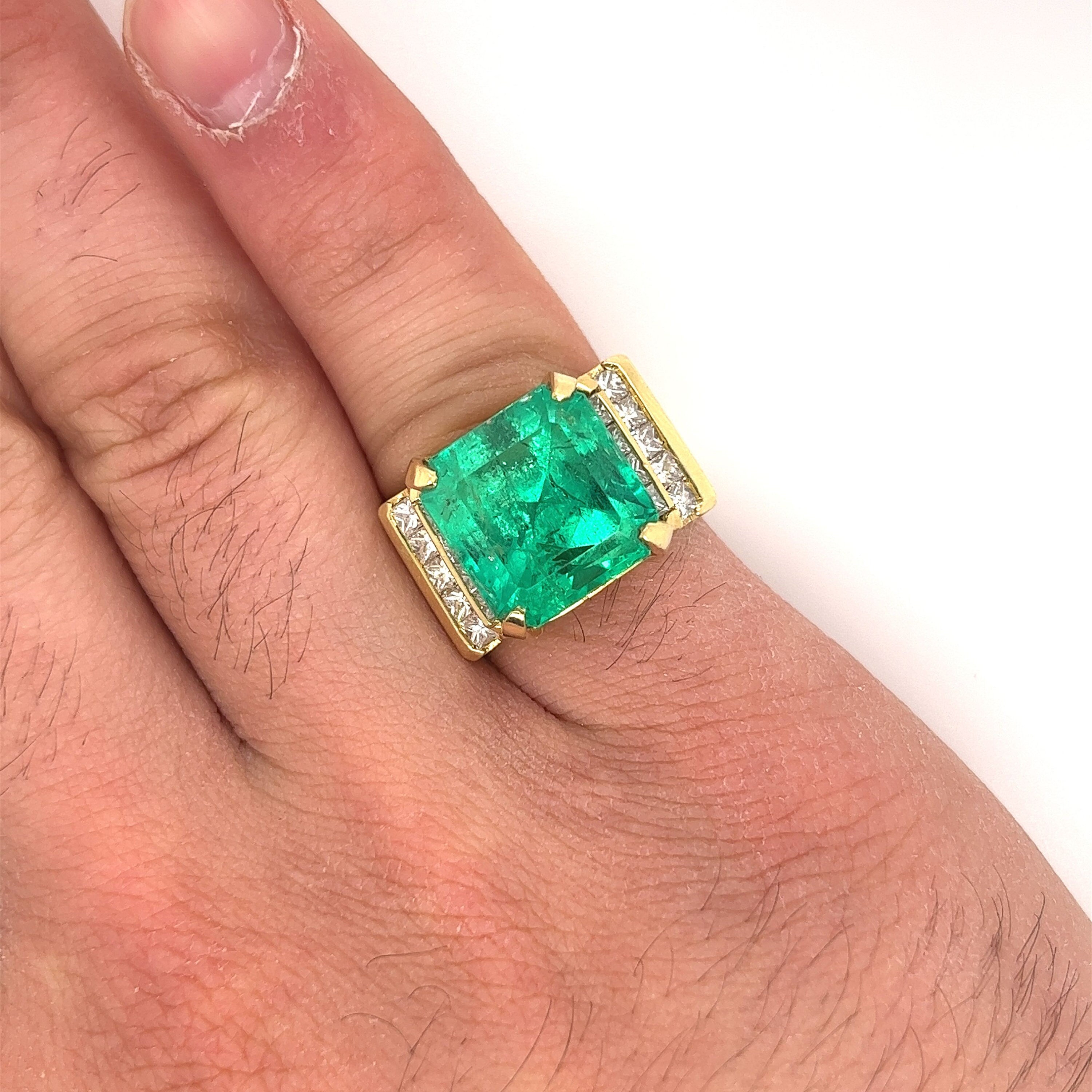 K14WG エメラルド 指輪 13号 emerald ring size 13