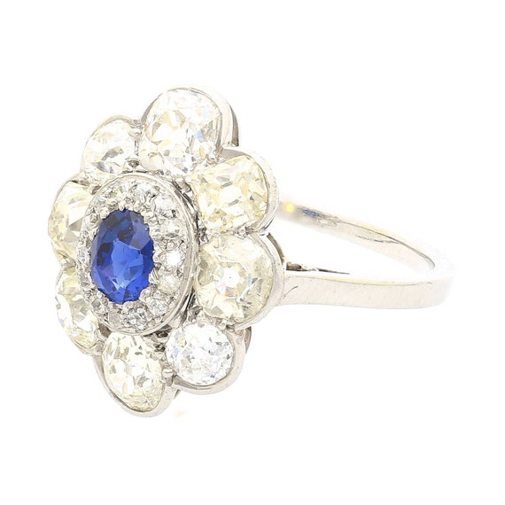 AGL Certified Burma No Heat Blue Sapphire and Old… - image 2