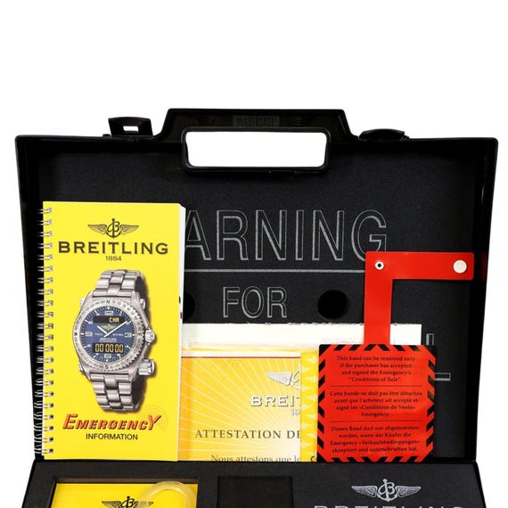 Breitling Emergency Reference E56321 Titanium Bla… - image 10