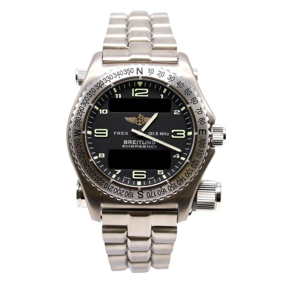 Breitling Emergency Reference E56321 Titanium Bla… - image 1