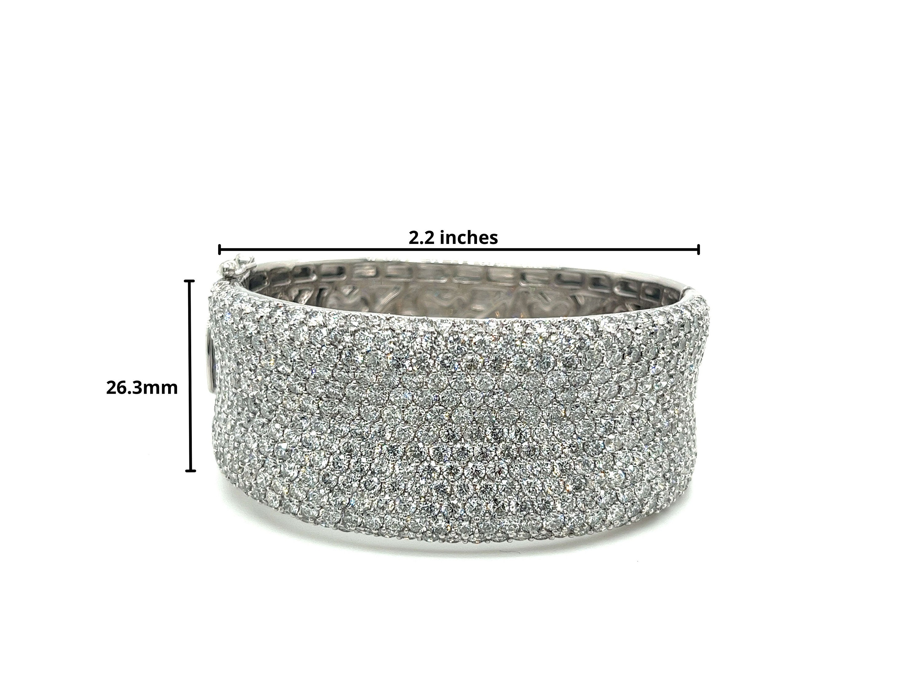 Vintage 20.40 CTW Round Cut Diamond Encrusted 14K White Gold