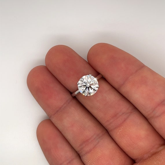 3.3 カラット認定ラボ ガウン ダイヤモンド エンゲージリング 14K  