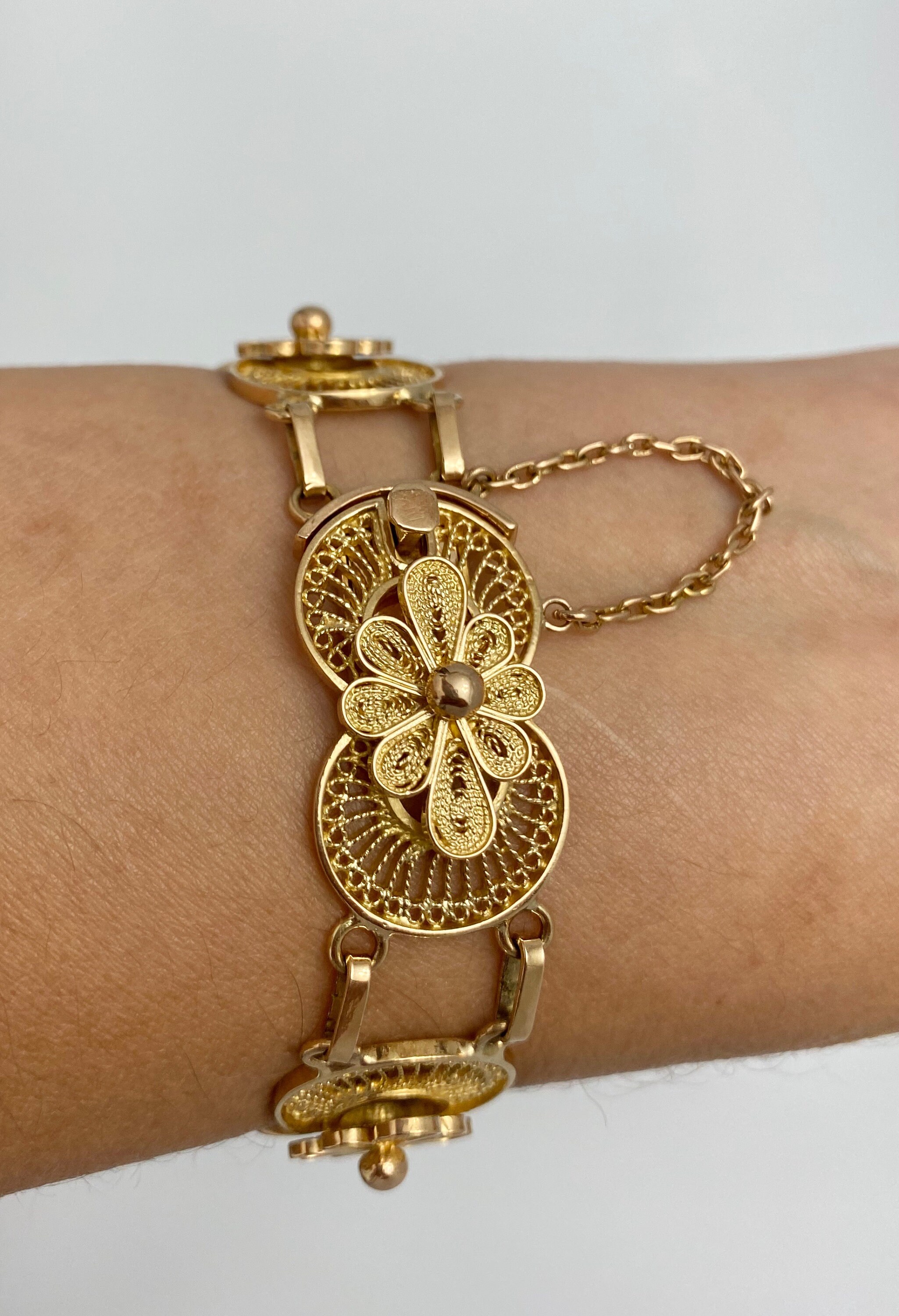 Bracciale donna sottile con catena in oro giallo