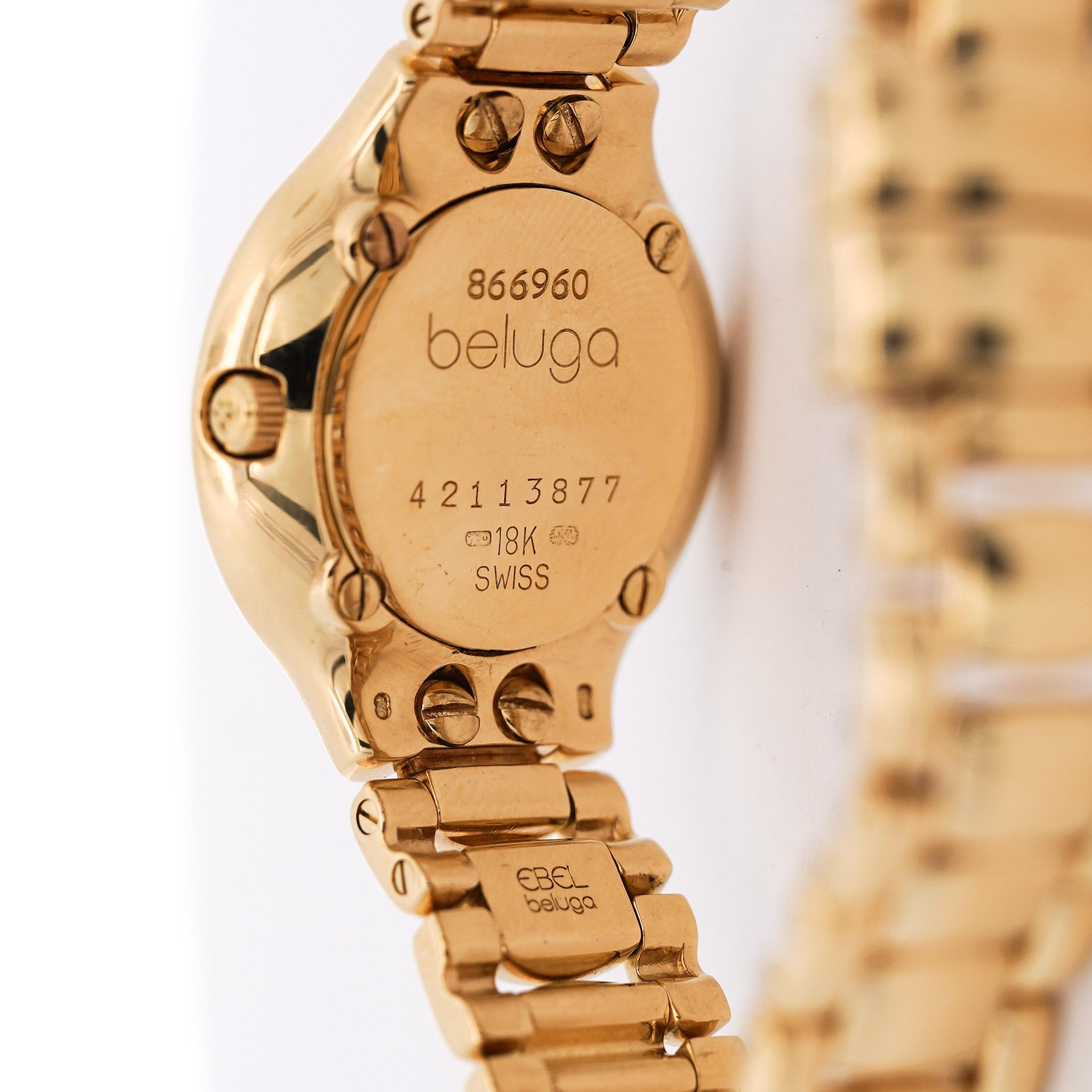 【18K Gold】EBEL エベル レディース腕時計 動作未確認 金 エベル ベルーガ 18Kイエローゴールド レディース クォーツウォッチ