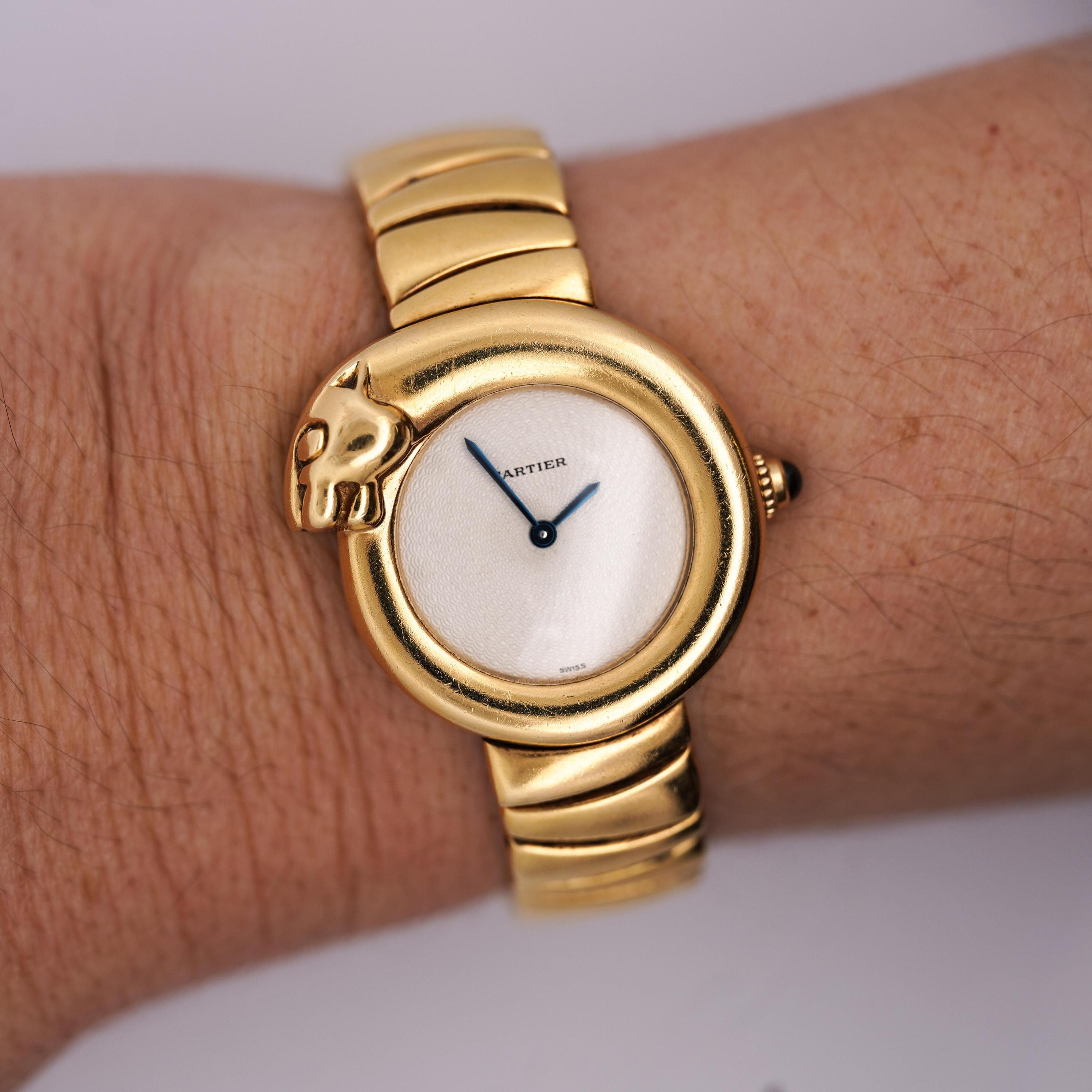 ? Magnetic Panther Watch. Quartz, Gold Tone & Swarovski Crystals. 9 in. /W33 Ka Cartier Panthere 8839 18k Yellow Gold Midsize Ladies Watch  main image 4