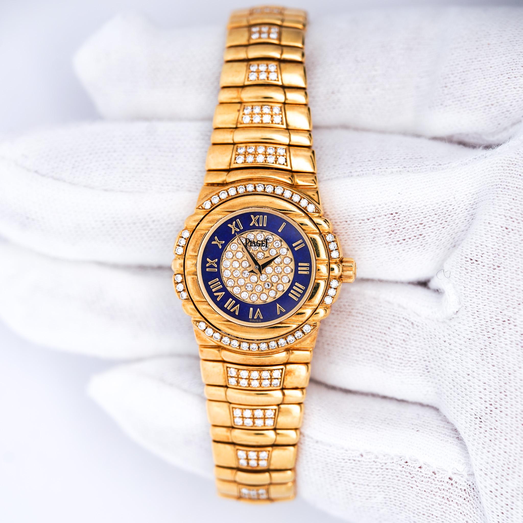 カ*キ様 Piaget 腕時計 Vintage Piaget Tanagra Diamond and Lapis Lazuli Quartz Watch in