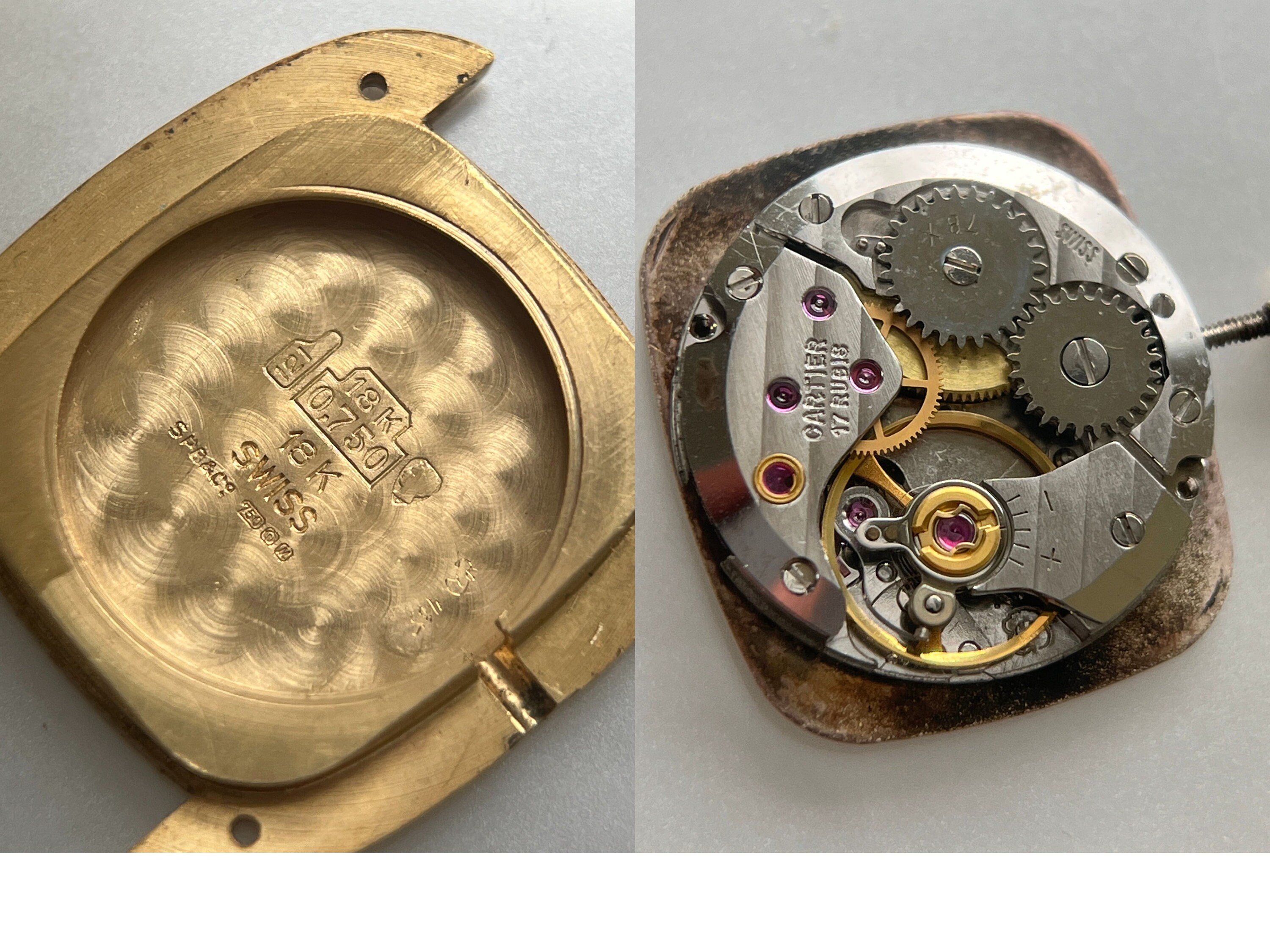 Ladies Vintage Cartier Gondole With Diamond Bezel, Ladies