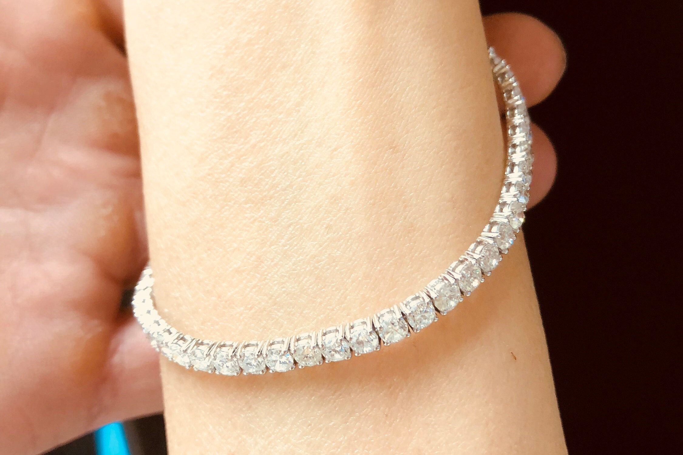 8 Carat Diamond Tennis Bracelet Natural Diamond Bangle And Etsy
