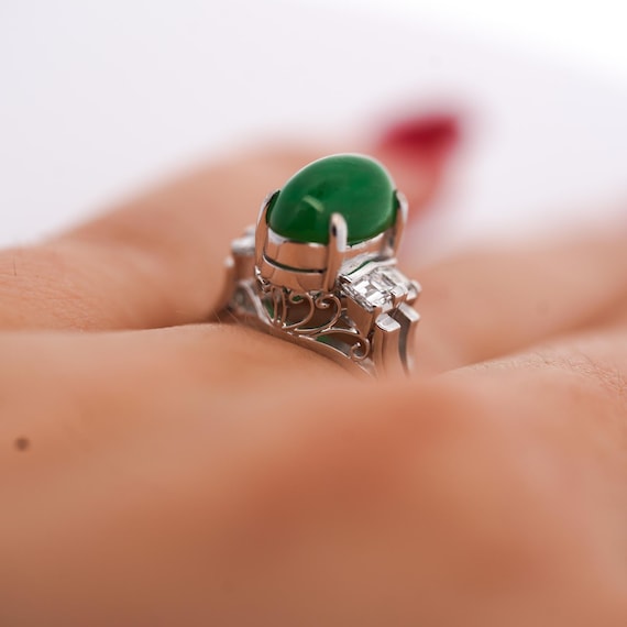 2.69 Carat Oval-shaped Cabochon Bright Green Natural Type A 2.69 Carat Oval-shaped Cabochon Bright Green Natural Type A