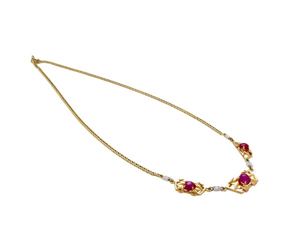 Vintage Retro Era 6.22 Carat Star-Ruby & Diamond … - image 5