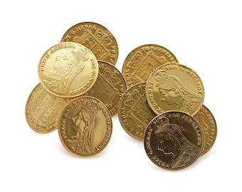 22K Yellow Gold Victorian Coin Cluster Lever Back Statement Earrings