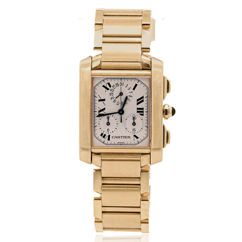 Cartier Tank Française 1830 Chronograph 18k Gold Watch
