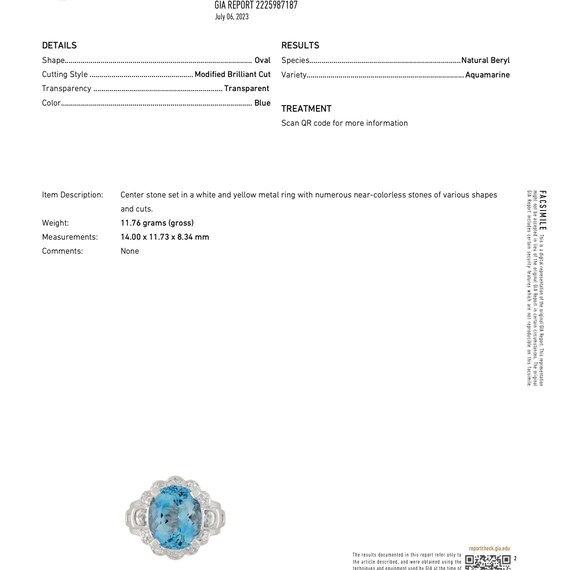 GIA Certified Oval Cut 9.5 Carat Natural Aquamari… - image 7