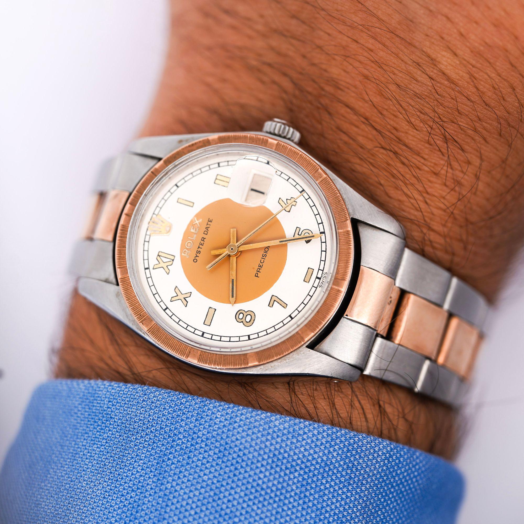 Vintage Rolex Oyster Precision 34mm Two-tone Rose Gold and Steel