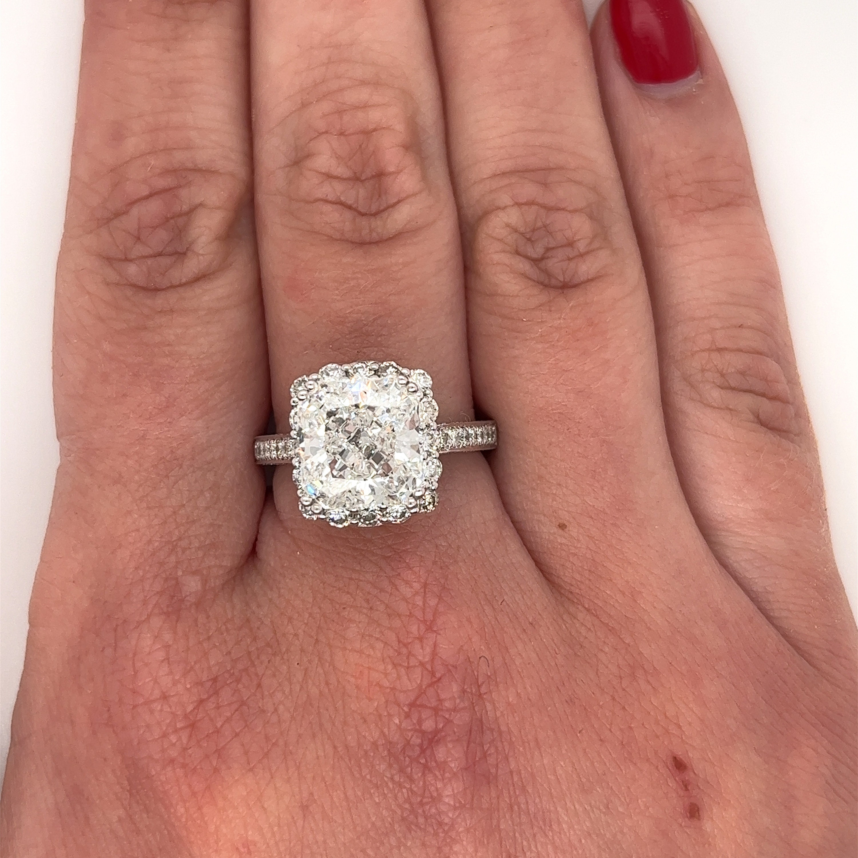 IGI 認定 5 カラット F/VS1 ラディアント カット ラボ グロウン