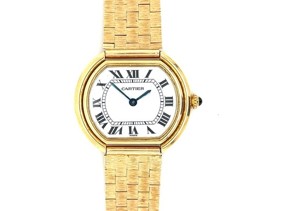 Cartier　vintage Vintage Cartier 20.5mm x 28mm 18K Yellow Gold Mechanical