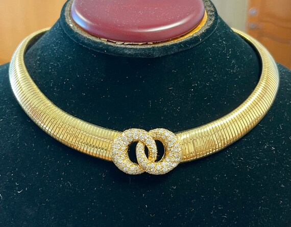 Natural Diamond Choker 18k Solid Yellow Gold, Int… - image 9