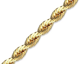 14k solid gold, 3mm, 18-22 inch Rope chain, 14k Solid Yellow Gold Rope Chain / 18 inch and 20 inch 14k solid gold rope chain
