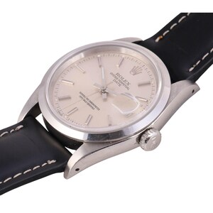 Rolex Oyster Date 15200 Automatic Watch Stainless Steel Silver Dial Strap