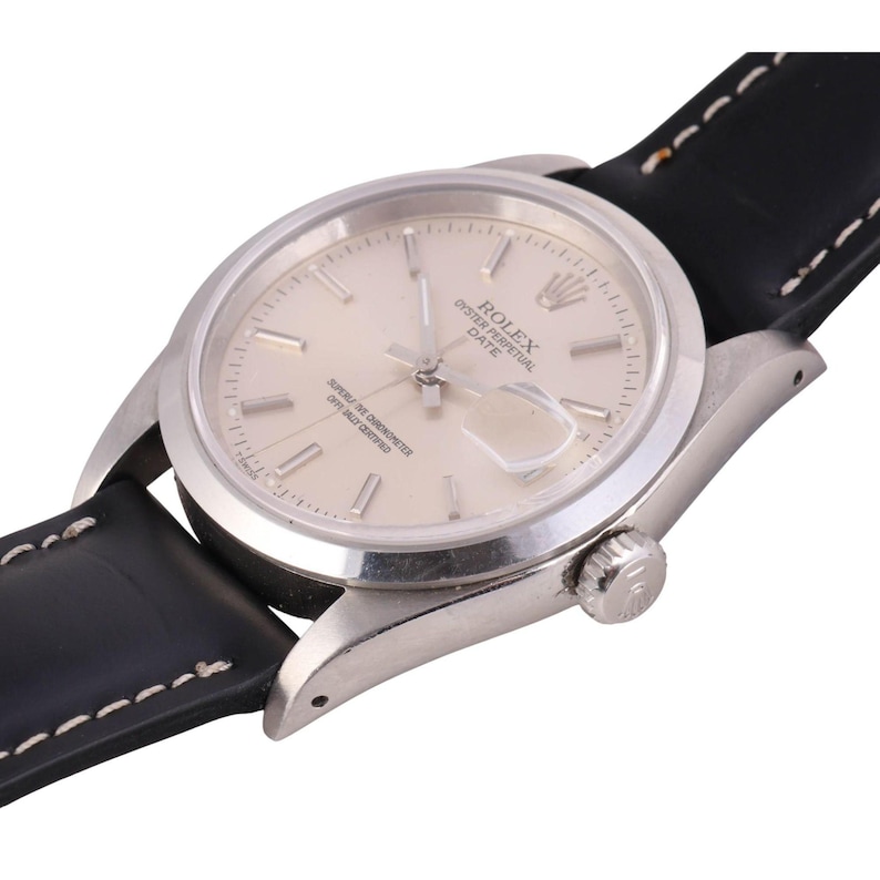 Rolex Oyster Date 15200 Automatic Watch Stainless Steel Silver Dial Strap