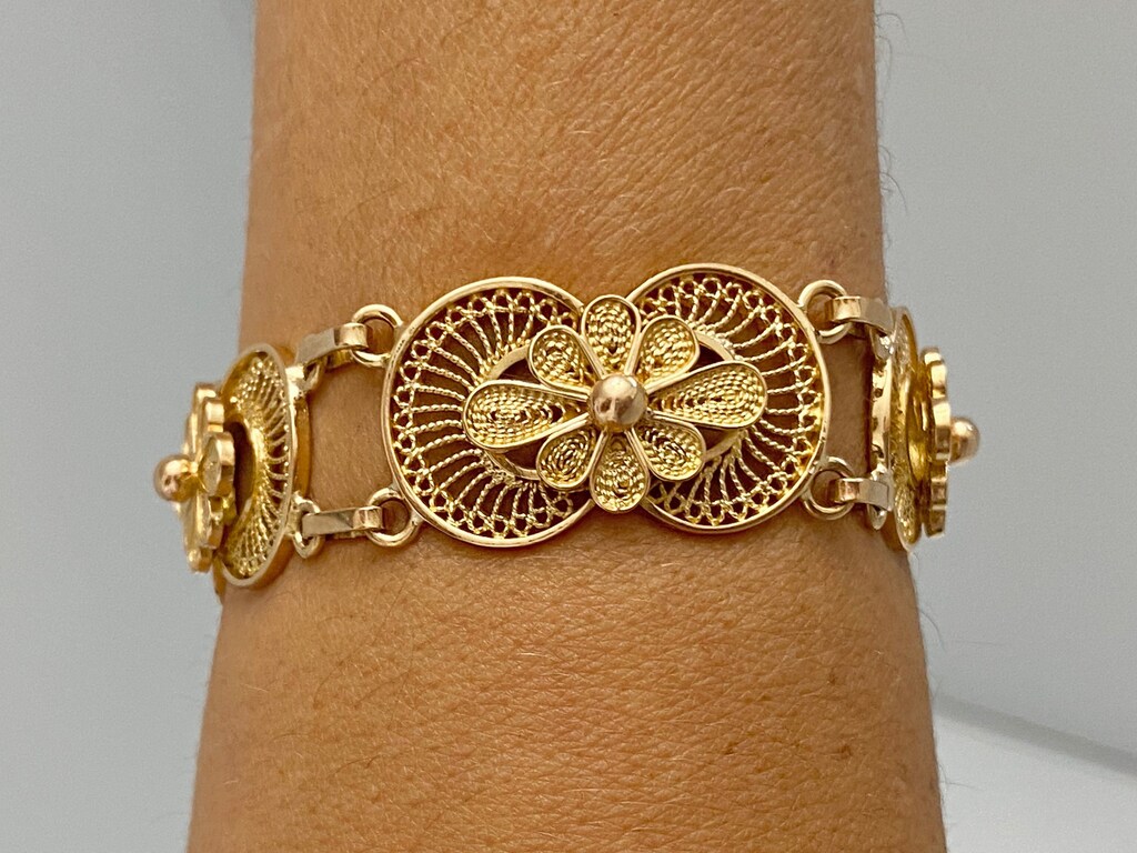 Wynameleri Set 3 Bracciali Aperti In Oro Rosa – Bracciali Sottili In Smalto Cloisonné Con Fiori – Gioiello Vintage Per Donna, Mamma, Amica