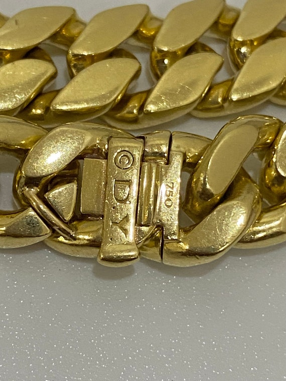 18k Gold David Yurman Cuban Link Bracelet, David Yurm… Gem